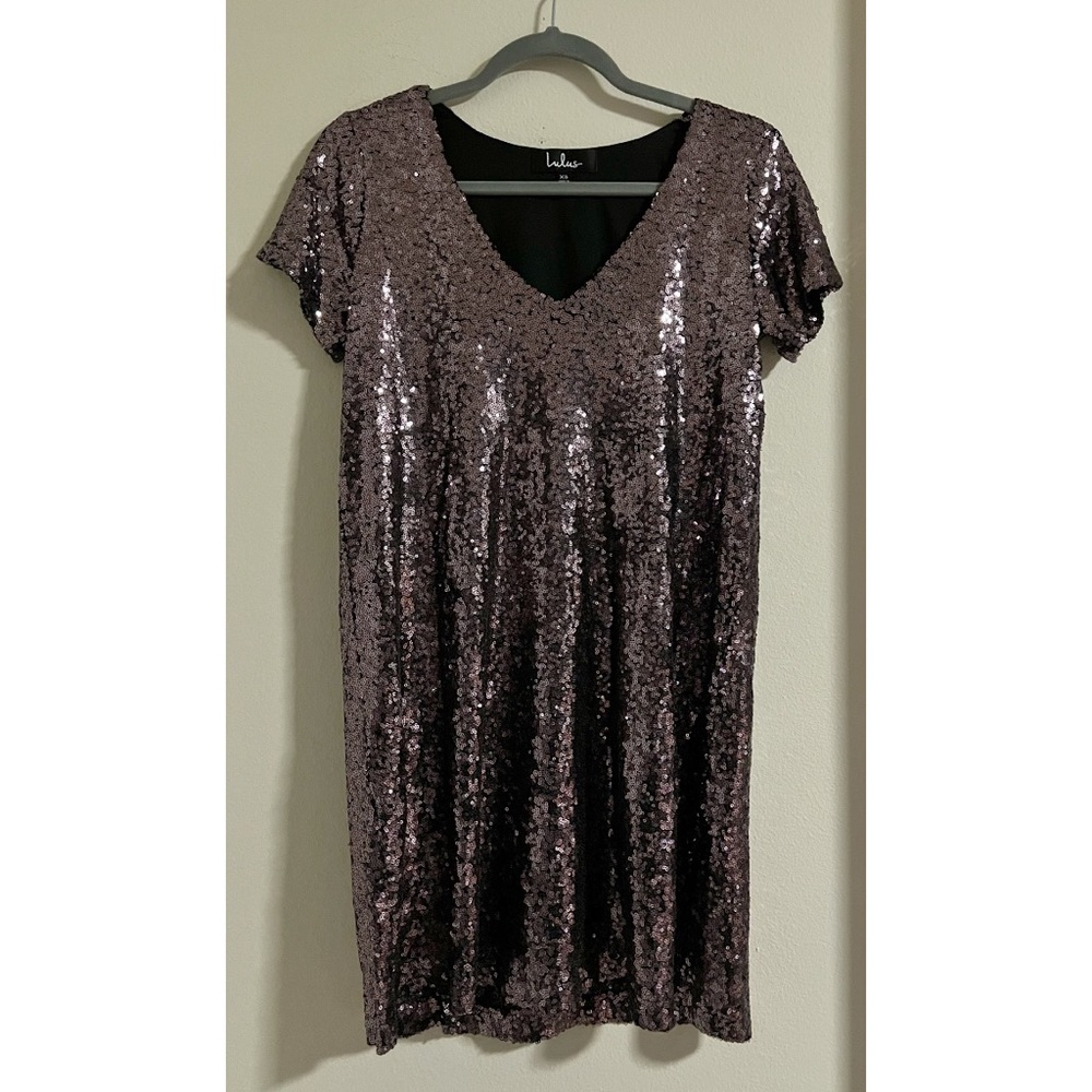 Lulus Light Up The Night Sequin Dress XS Holiday New Year’s Night Out Dress